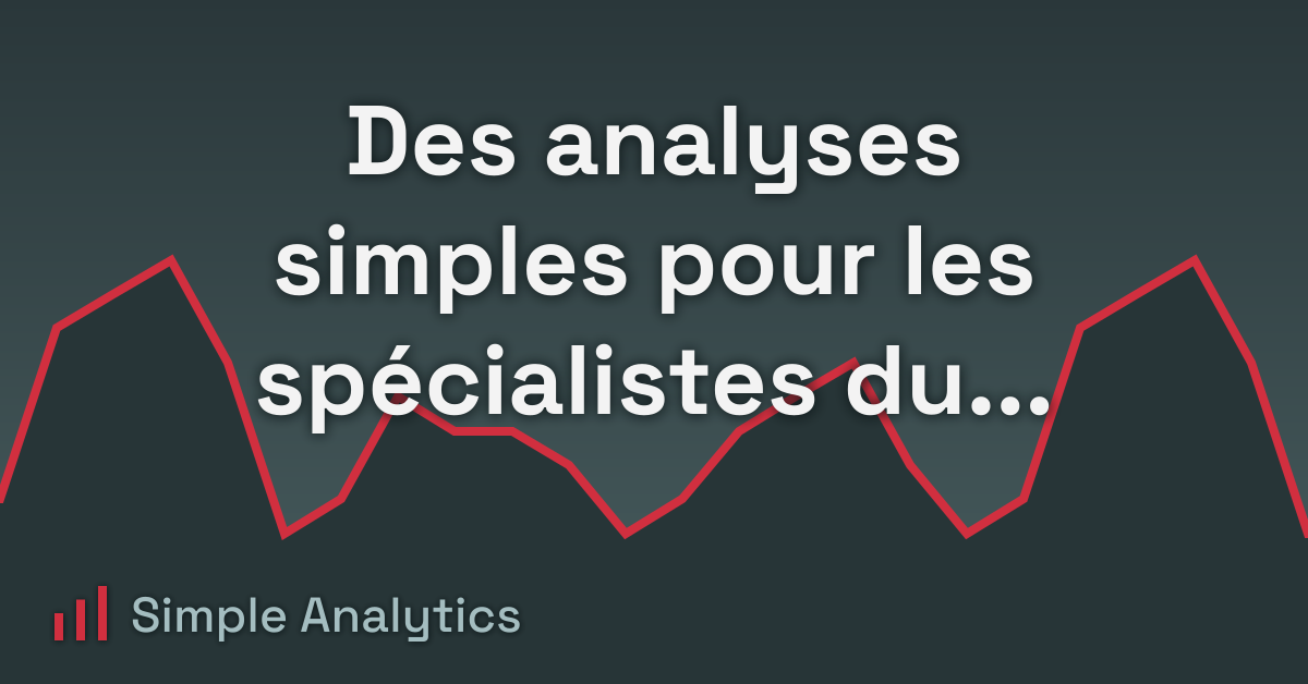 Des analyses simples pour les spécialistes du marketing