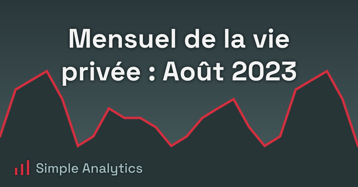 Mensuel de la vie privée : Août 2023