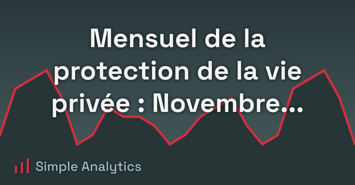 Mensuel de la protection de la vie privée : Novembre 2023