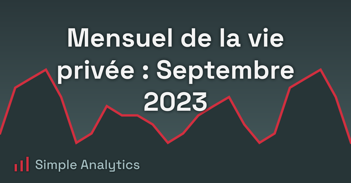 Mensuel de la vie privée : Septembre 2023