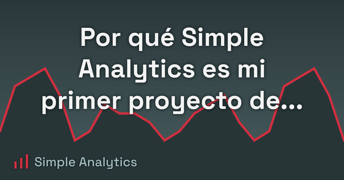 Por qué Simple Analytics es mi primer proyecto de éxito