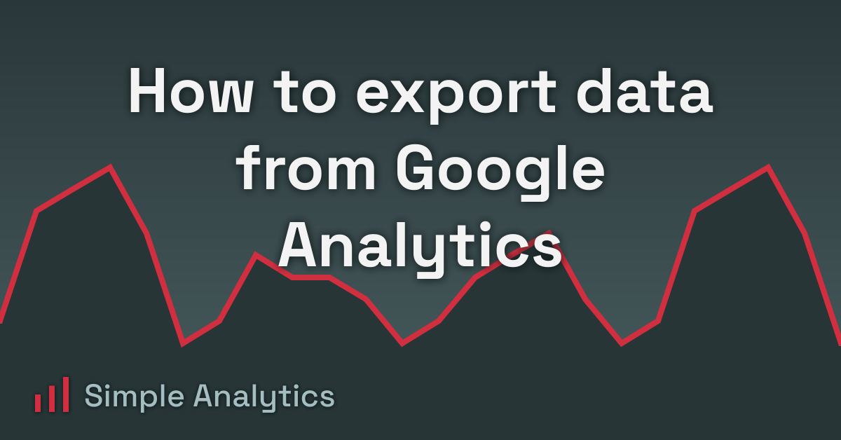 How to export data from Google Analytics