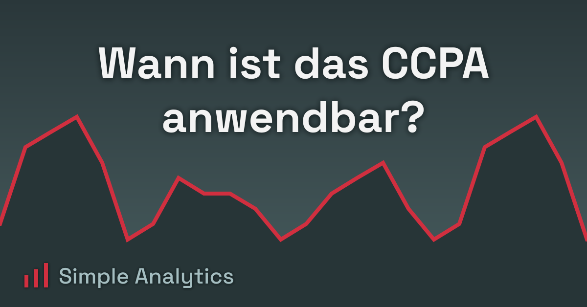 Wann ist das CCPA anwendbar?