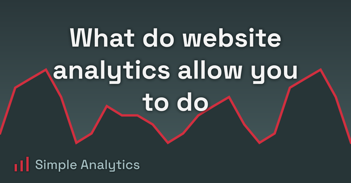 What do website analytics allow you to do