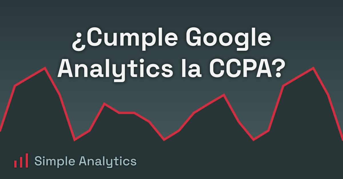 ¿Cumple Google Analytics la CCPA?