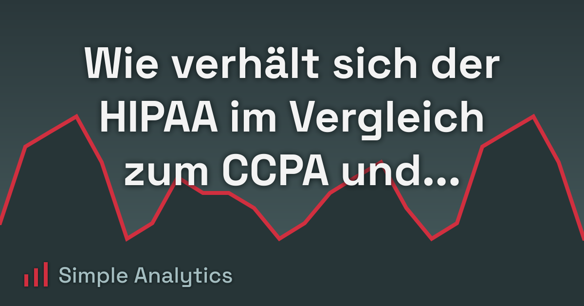 Wie verhält sich der HIPAA im Vergleich zum CCPA und GDPR?