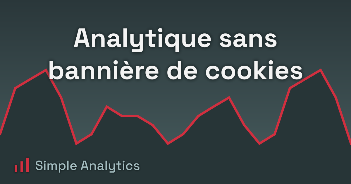 Analytique sans bannière de cookies