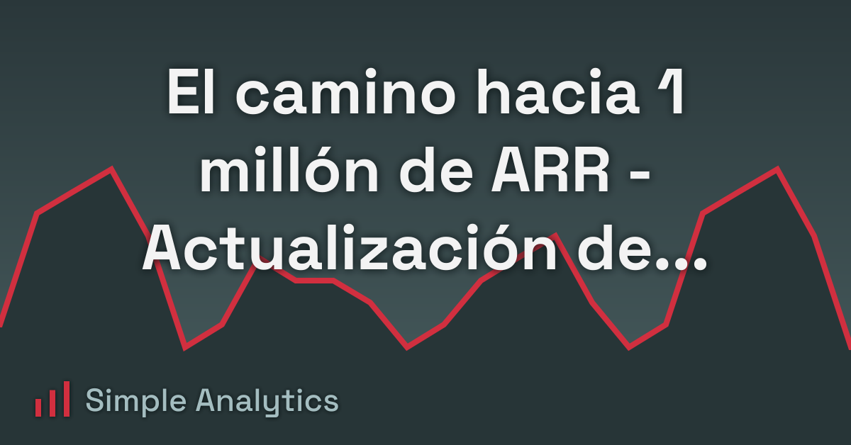 El camino hacia 1 millón de ARR - Actualización de mayo