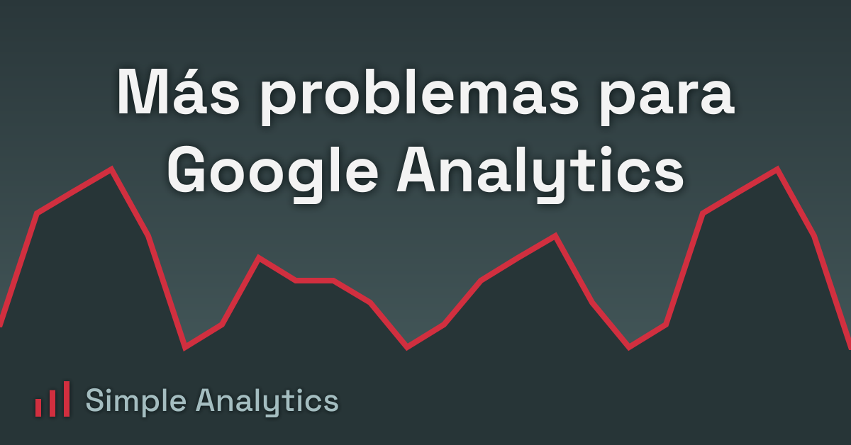 Más problemas para Google Analytics