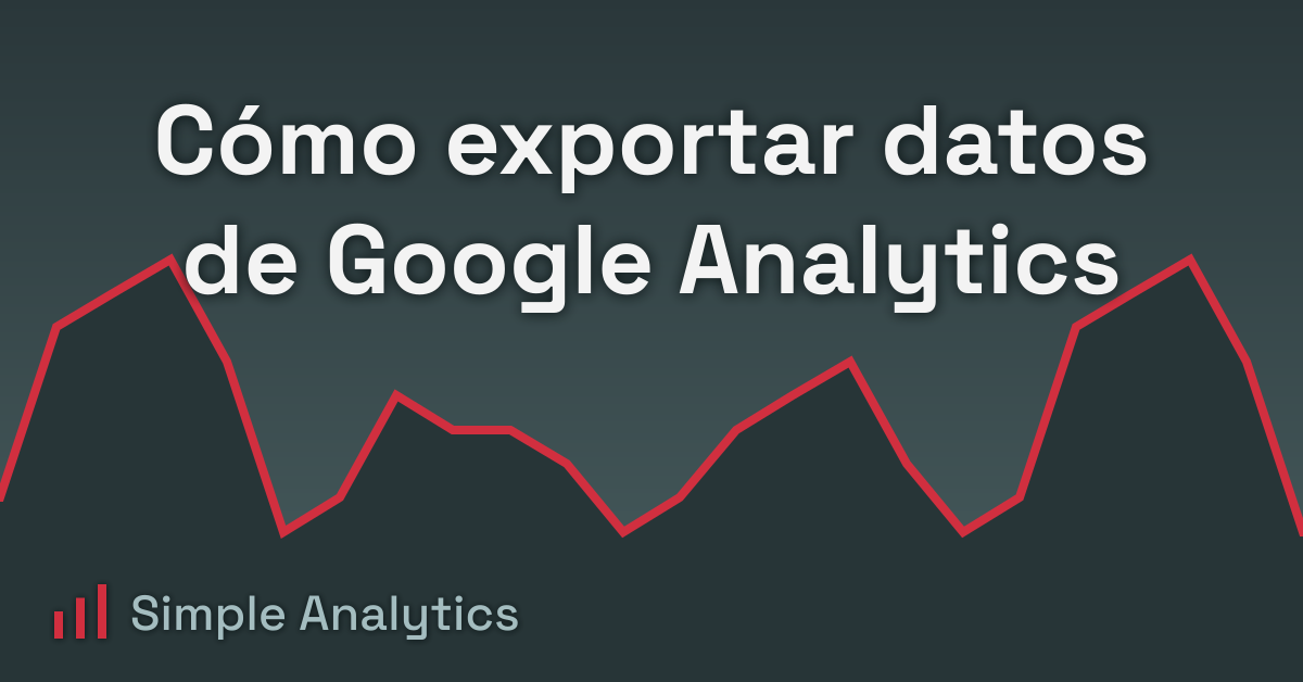 Cómo exportar datos de Google Analytics